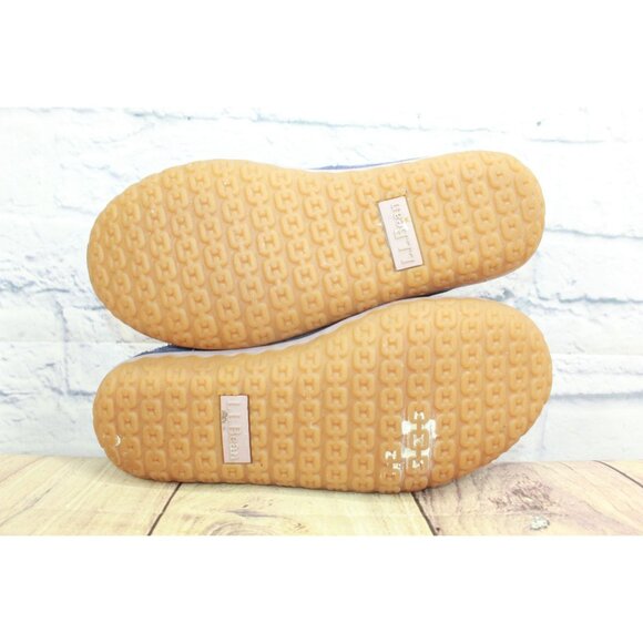 LL Bean Mountain Slippers Moccasin Suede Raw Indigo Size 8 M - Picture 9 of 9